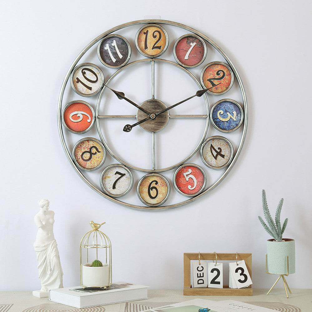 Vintage Digital Clocks And Watches, Iron Art Circular Creativity - Gadget Aliens