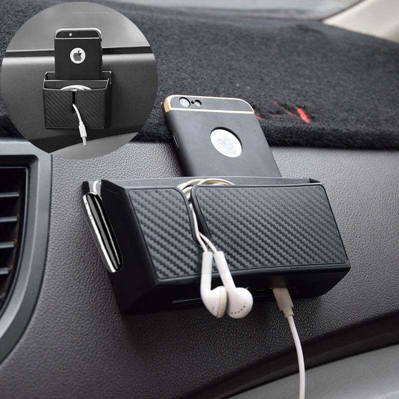 Manufacturers Supply Removable Sticky Imitation Carbon Fiber Mobile Phone Storage Box - Gadget Aliens