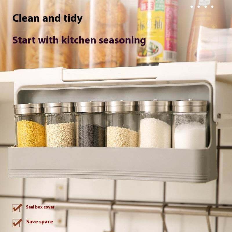 Seasoning Bottle Kitchen Hanging Storage Rack Household Punch-free Kitchen Gadgets - Gadget Aliens