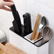 Tableware Storage Holders Kitchen Knife Plastic Storages Racks For Kitchen Convenience Cabinet Kitchen Gadgets - Gadget Aliens