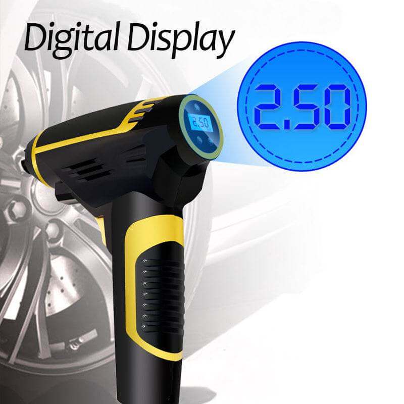Automatic Portable Handheld Digital LED Smart Car Air Compressor - Gadget Aliens