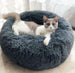 Calming Donut Pet Bed – Soft Plush Anti-Anxiety Nest