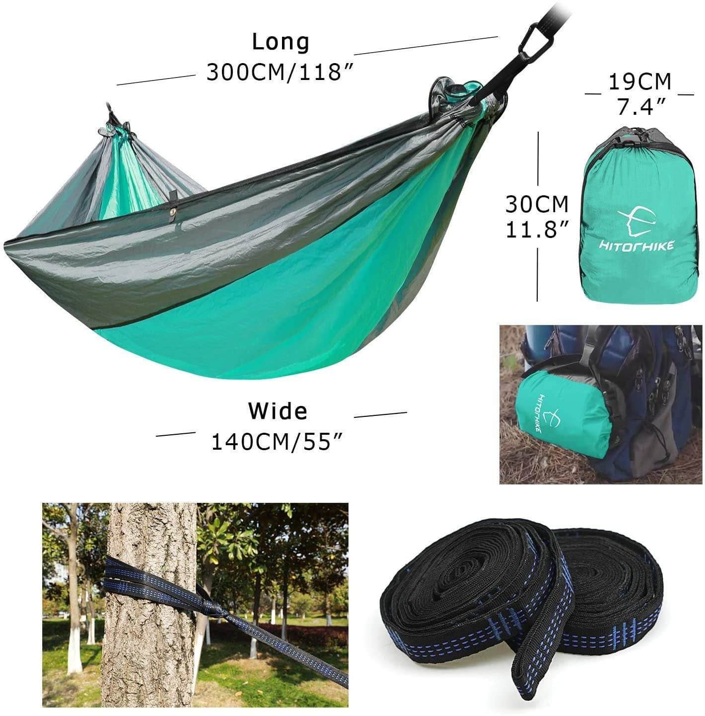 Backpacking Hammock - Portable Nylon Parachute Outdoor Double Hammock - Gadget Aliens