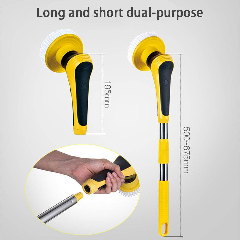 6 In 1 And 10 In 1 Electric Spin Scrubber Cleaning Brush Wireless Adjustable Multifunctional Gadgets For Bathroom Kitchen Windows Toilet - Gadget Aliens
