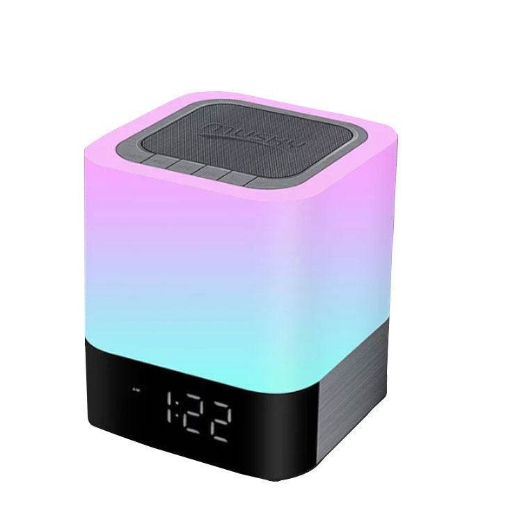 Bluetooth Speaker with Multi-coloured LED Nightlight and Alarm Clock - Gadget Aliens
