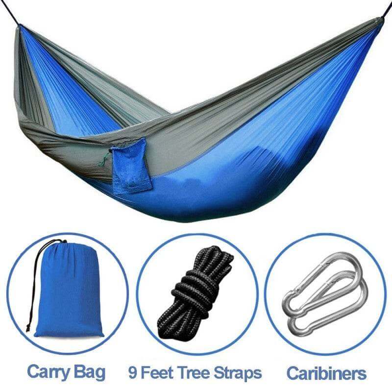 Backpacking Hammock - Portable Nylon Parachute Outdoor Double Hammock - Gadget Aliens