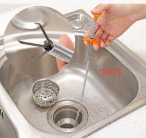 60CM Sewer Dredger Spring Pipe Dredging Tool Household Hair Cleaner Drain Clog Remover Cleaning Tools Household For Kitchen Sink Kitchen Gadgets - Gadget Aliens
