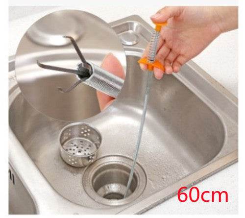 60CM Sewer Dredger Spring Pipe Dredging Tool Household Hair Cleaner Drain Clog Remover Cleaning Tools Household For Kitchen Sink Kitchen Gadgets - Gadget Aliens