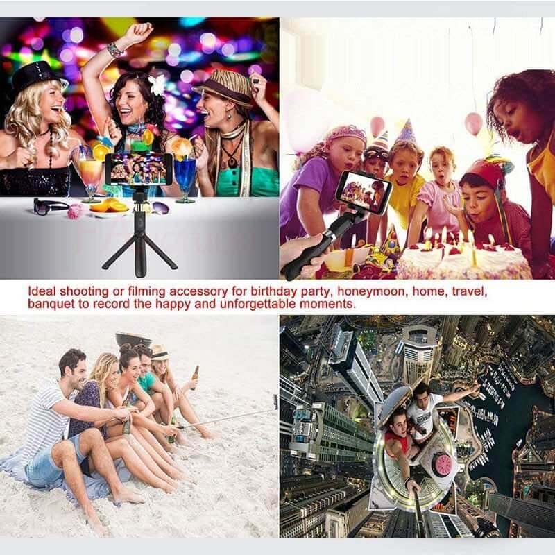 Compatible with Apple, Tripod Selfie Stick Mobile Universal Live Triangle Bracket One Bluetooth Selfie Artifact - Gadget Aliens