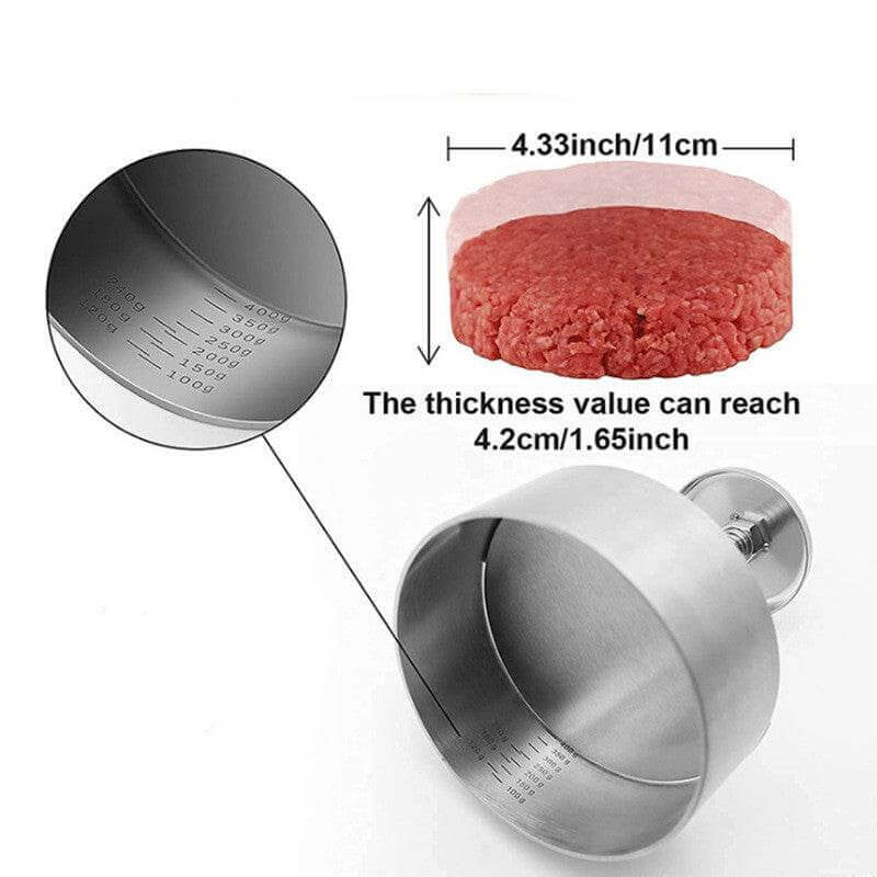 Stainless Steel Patties Mould Burger Meat Press Kitchen Gadgets - Gadget Aliens