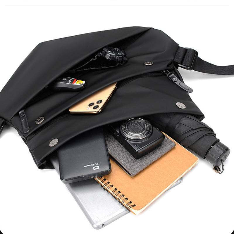 Functional Crossbody Bag Men Cool Motorcycle Sling Backpack Shoulder Chest Bag - Gadget Aliens