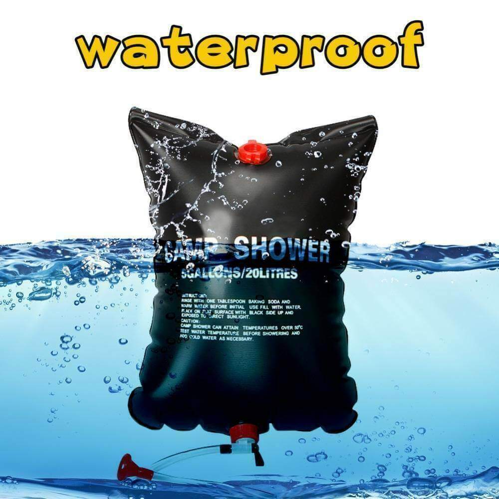 20L Camping Shower Portable Compact Solar Sun Heating Bath Bag Outdoor Travel - Gadget Aliens