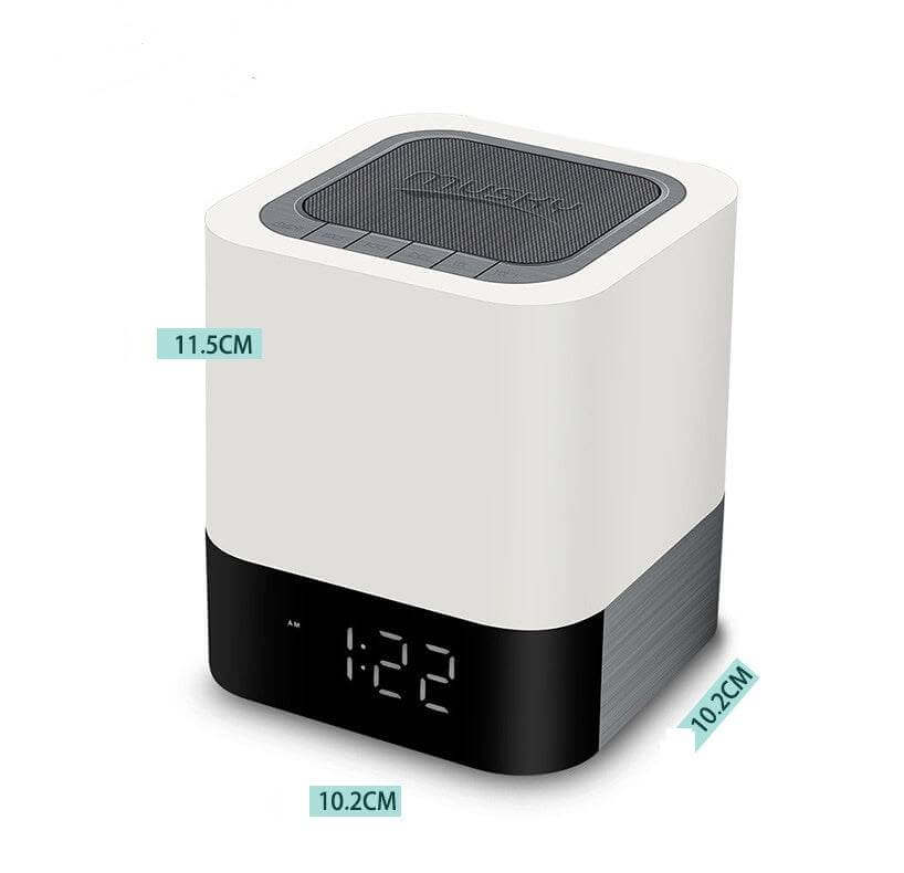 Bluetooth Speaker with Multi-coloured LED Nightlight and Alarm Clock - Gadget Aliens