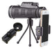 Compatible with Apple, Monocular Telescope Zoom Scope with Compass Phone Clip Tripod - Gadget Aliens