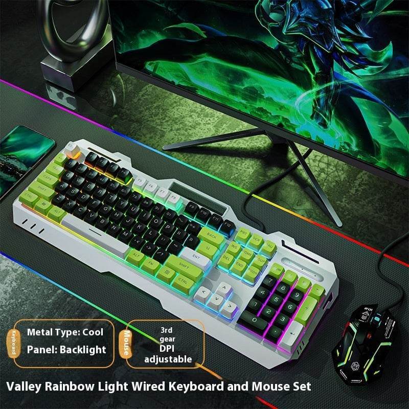 Keyboard Wired Mechanical Feeling Gaming Electronic Sports Desktop Computer Mute - Gadget Aliens