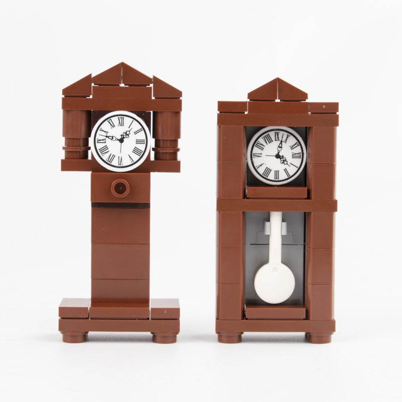 Furniture Decoration Printing Clocks Watches Clocks Building Scenes Small Particle Building Blocks - Gadget Aliens