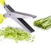 Multifunctional Multi-layer Green Onion Scissors Stainless Steel Onion Cutting Knife Herb Seaweed Spice Scissors Kitchen Scissor Kitchen Gadgets - Gadget Aliens