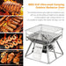 Portable Stainless Steel BBQ Grill Non-stick Surface Folding Barbecue Grill Outdoor Camping Picnic Tool - Gadget Aliens