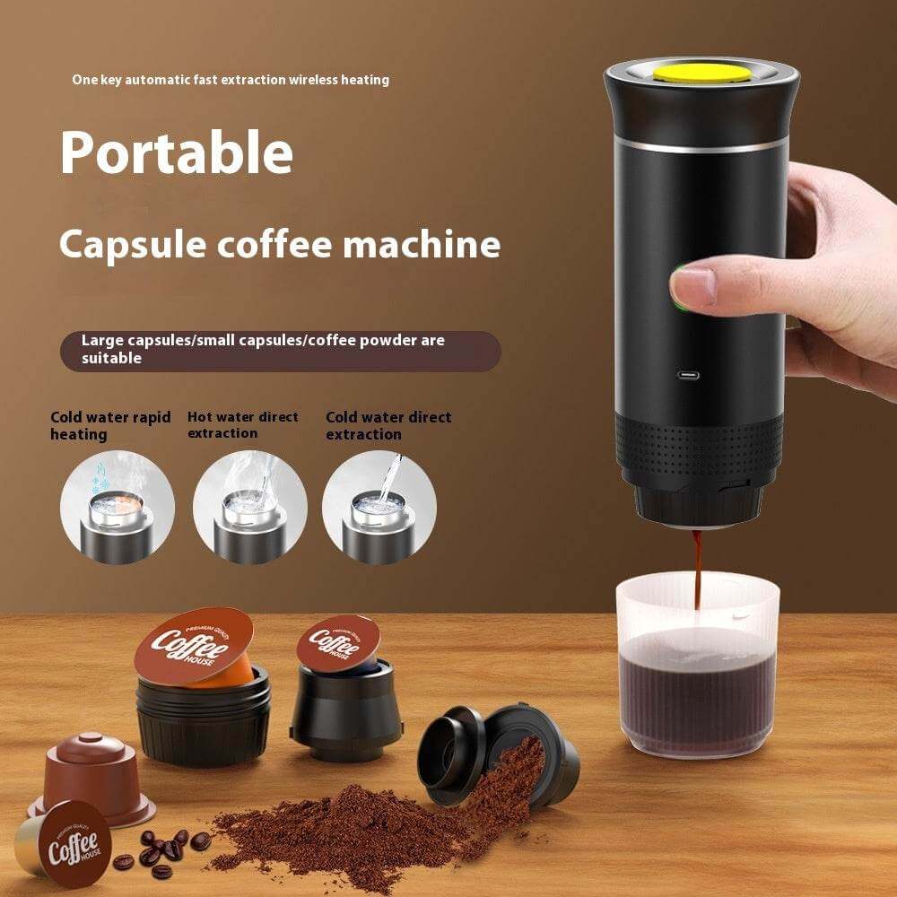 Electric Grinder Coffee Travel Handy 3 In1 Espresso Portable Coffee Espresso Maker Machine Cafe Portable Capsule Coffee Machine Kitchen Gadgets - Gadget Aliens