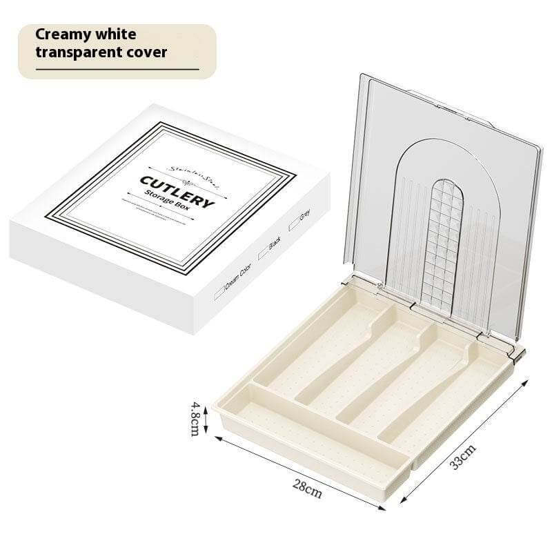 Tableware Storage Box Dustproof With Cover Kitchen Gadgets - Gadget Aliens