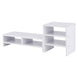 Computer Laptop Monitor Riser Stand Desktop Wooden Storage Organizer 3 Layer Shelf (White) - Gadget Aliens