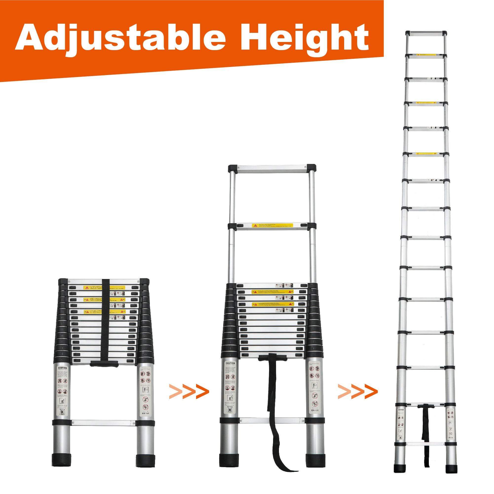 Aluminum Telescoping Ladder For Outdoor Work - Gadget Aliens