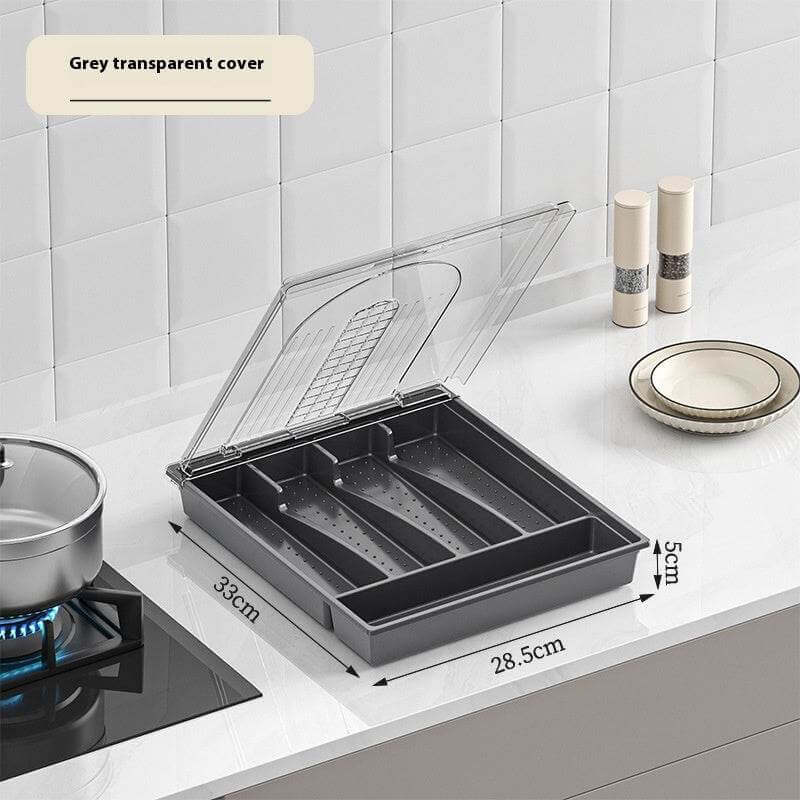 Tableware Storage Box Dustproof With Cover Kitchen Gadgets - Gadget Aliens