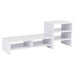 Computer Laptop Monitor Riser Stand Desktop Wooden Storage Organizer 3 Layer Shelf (White) - Gadget Aliens