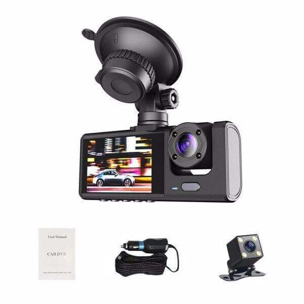 High Definition 1080P Front And Rear Built-in Dual Lens Car Dashcam - Gadget Aliens