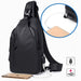 Black Sling Crossbody Backpack Shoulder Bag For Men Chest Bag - Gadget Aliens