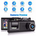 High Definition 1080P Front And Rear Built-in Dual Lens Car Dashcam - Gadget Aliens