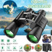 180x100 High Power Military Binoculars Day Night Vision Compact Waterproof Binoculars For Bird Watching Hunting Travel Football Games Stargazing With Carrying Case And Strap - Gadget Aliens