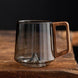 Guanshan Glass Single-layer Side Wooden Handle Drinking Cups Household Large-capacity Milk Tea Juice Single-layer Cup Kitchen Gadgets - Gadget Aliens