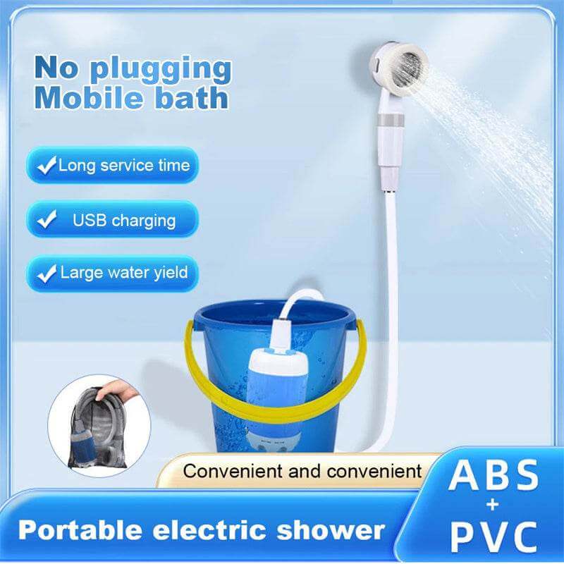 Outdoor Camping Shower Portable Electric Shower Gadgets Waterproof 5000mAh Rechargeable Battery Powered For Hiking Traveling - Gadget Aliens