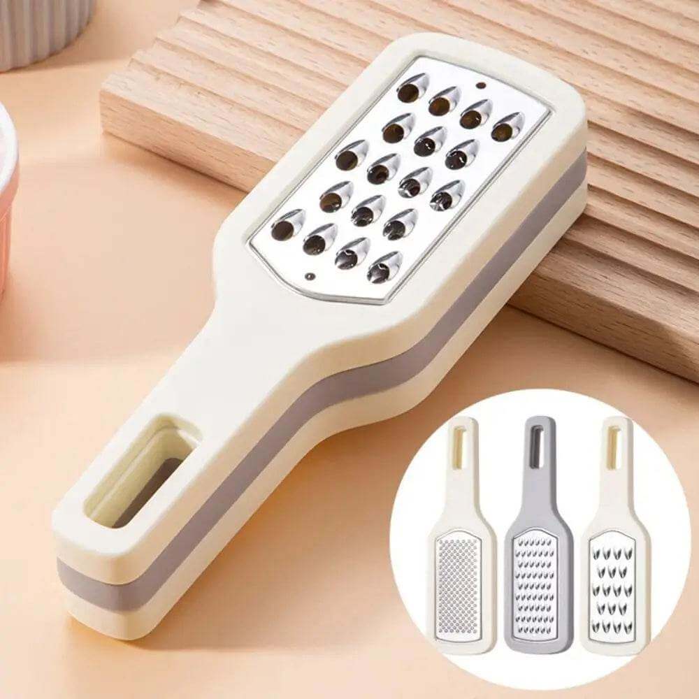 3 In 1 Cheese Grater Portable Handheld Stainless Steel Vegetable Grater Kitchen Tools Efficient Food Graters Home Kitchen Gadgets - Gadget Aliens
