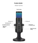 RGB Colorful Breathing Ambience Light USB Condenser Microphone - Gadget Aliens