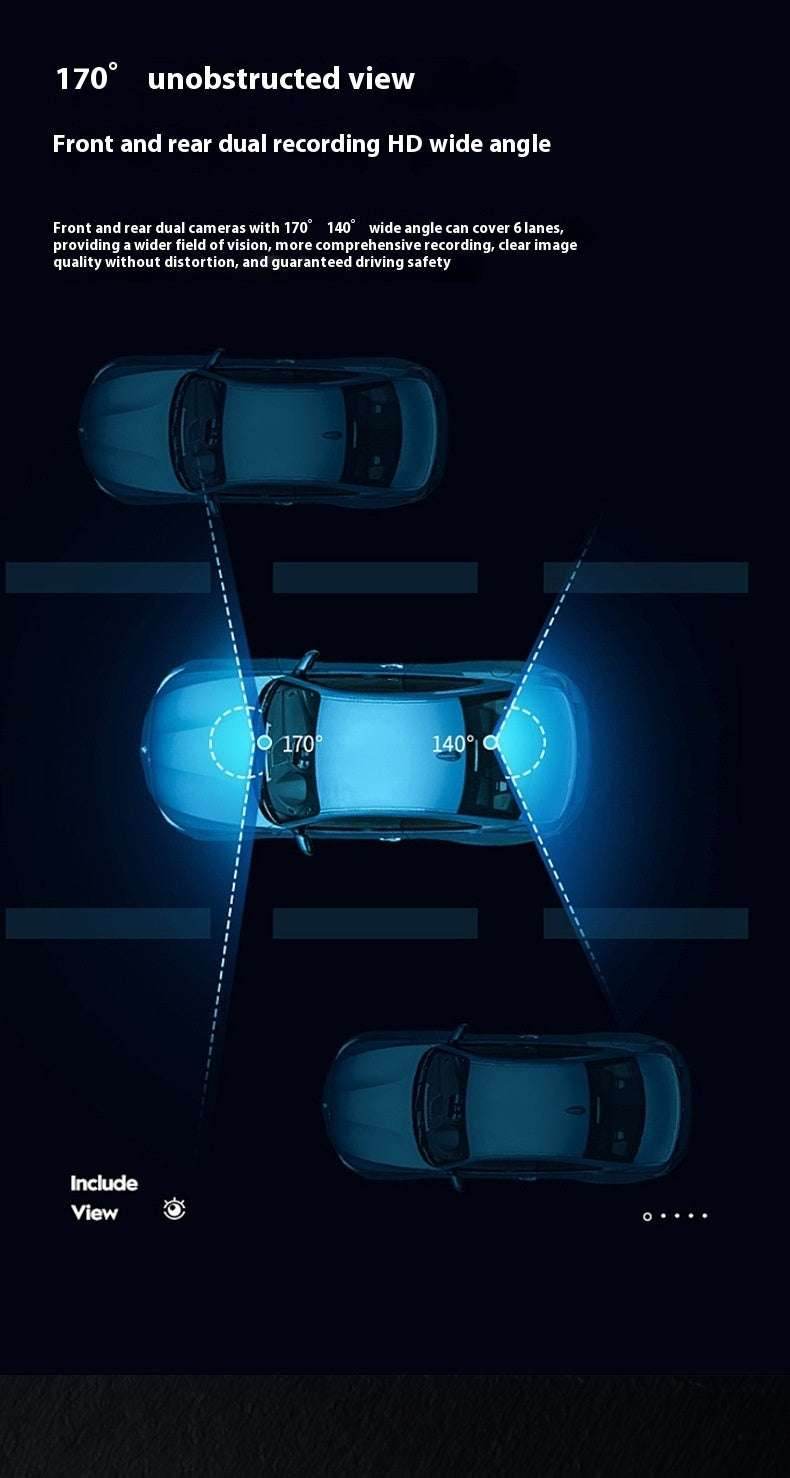 Streaming Media Rearview Mirror Tachograph 10-inch Full Screen Touch HD Night Vision Front And Rear Dual Lens Reversing Image - Gadget Aliens