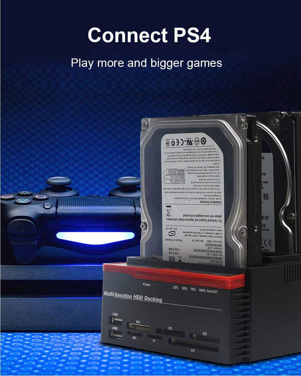 Hard Disk Box Clone Copy Backup Device - Gadget Aliens