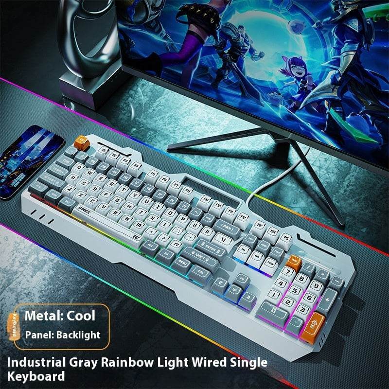 Keyboard Wired Mechanical Feeling Gaming Electronic Sports Desktop Computer Mute - Gadget Aliens