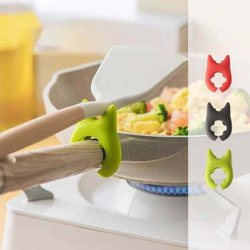 Multifunctional Spatula Holder Silicone Anti-overflow Spoon Holder Cooking Pot Anti-scalding Clip Kitchen Gadgets - Gadget Aliens