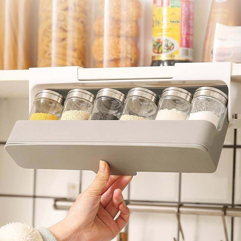 Seasoning Bottle Kitchen Hanging Storage Rack Household Punch-free Kitchen Gadgets - Gadget Aliens