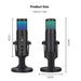 RGB Colorful Breathing Ambience Light USB Condenser Microphone - Gadget Aliens
