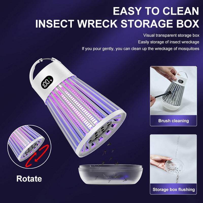 Digital Display Mosquito Killer Lamp Electric Shock Mosquito Trap Light Radiationless Insect Repellent Trap For Bedroom Outdoor Summer Gadgets - Gadget Aliens