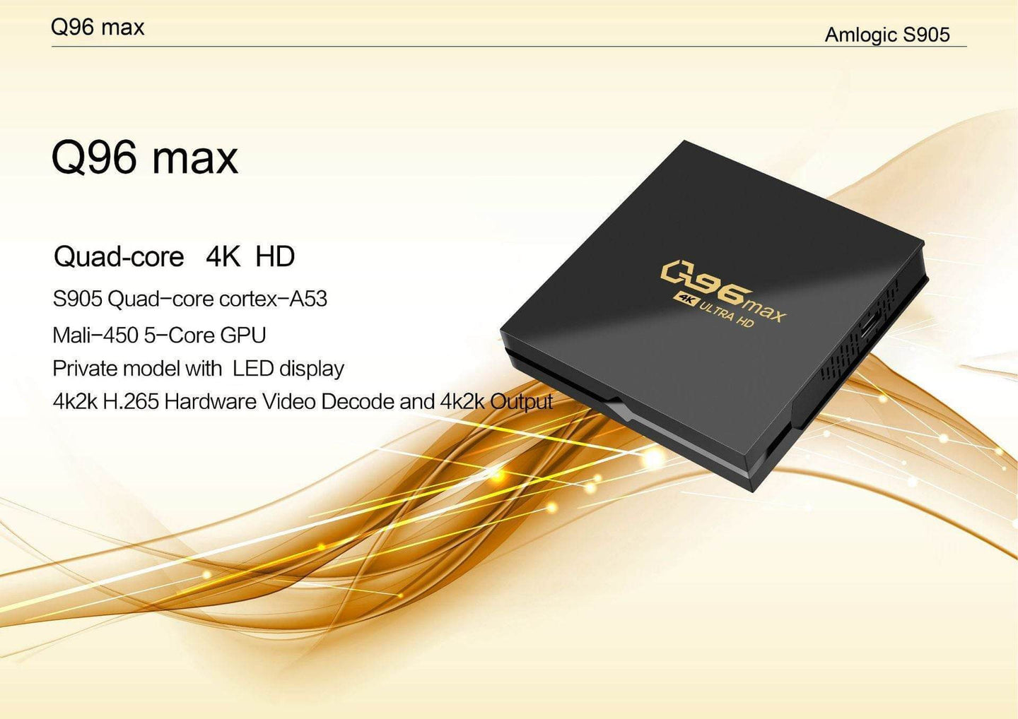 Q96 MAX S905 Android Video BOX 4K Set-top BOX TV BOX Network Set-top BOX TV BOX - Gadget Aliens