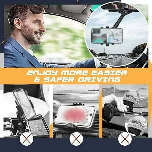 Car Rearview Mirror Swivel Navigation Bracket - Gadget Aliens 