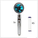 Propeller Driven Shower Head With Stop Button And Cotton Filter Turbocharged High Pressure Handheld Shower Nozzle - Gadget Aliens 