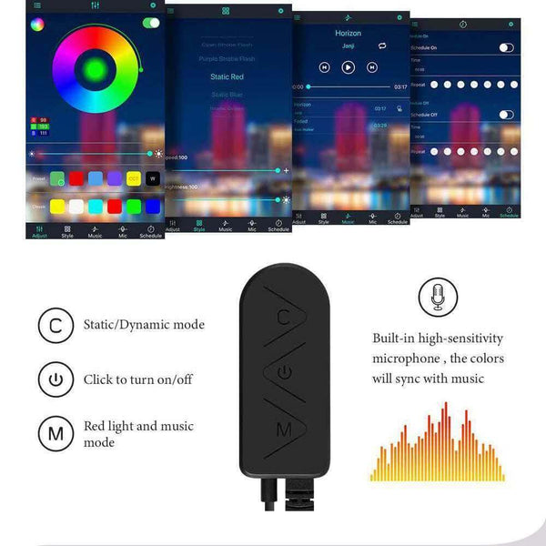 Car USB Atmosphere Light Modification Center Control Instrument Panel - Gadget Aliens 