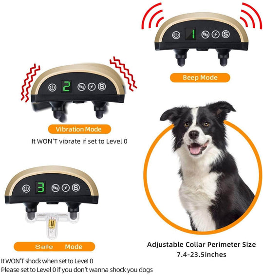 Electronic Dog Training Device With Electric Shock Collar And Screen - Gadget Aliens 