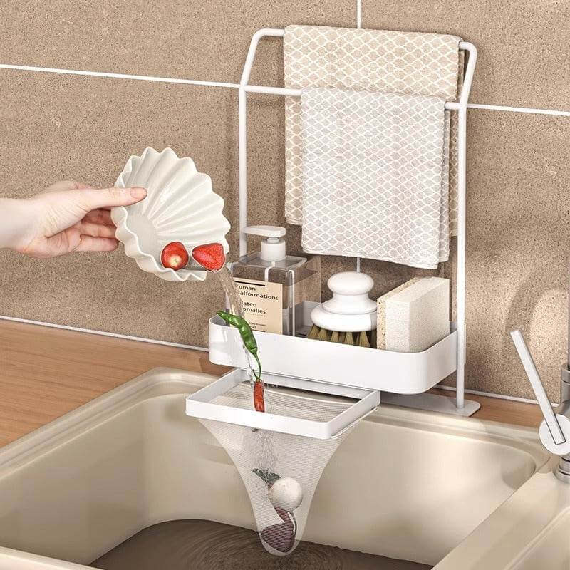 Rag Draining Kitchen Storage Rack Kitchen Gadgets - Gadget Aliens 