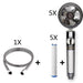 Propeller Driven Shower Head With Stop Button And Cotton Filter Turbocharged High Pressure Handheld Shower Nozzle - Gadget Aliens 